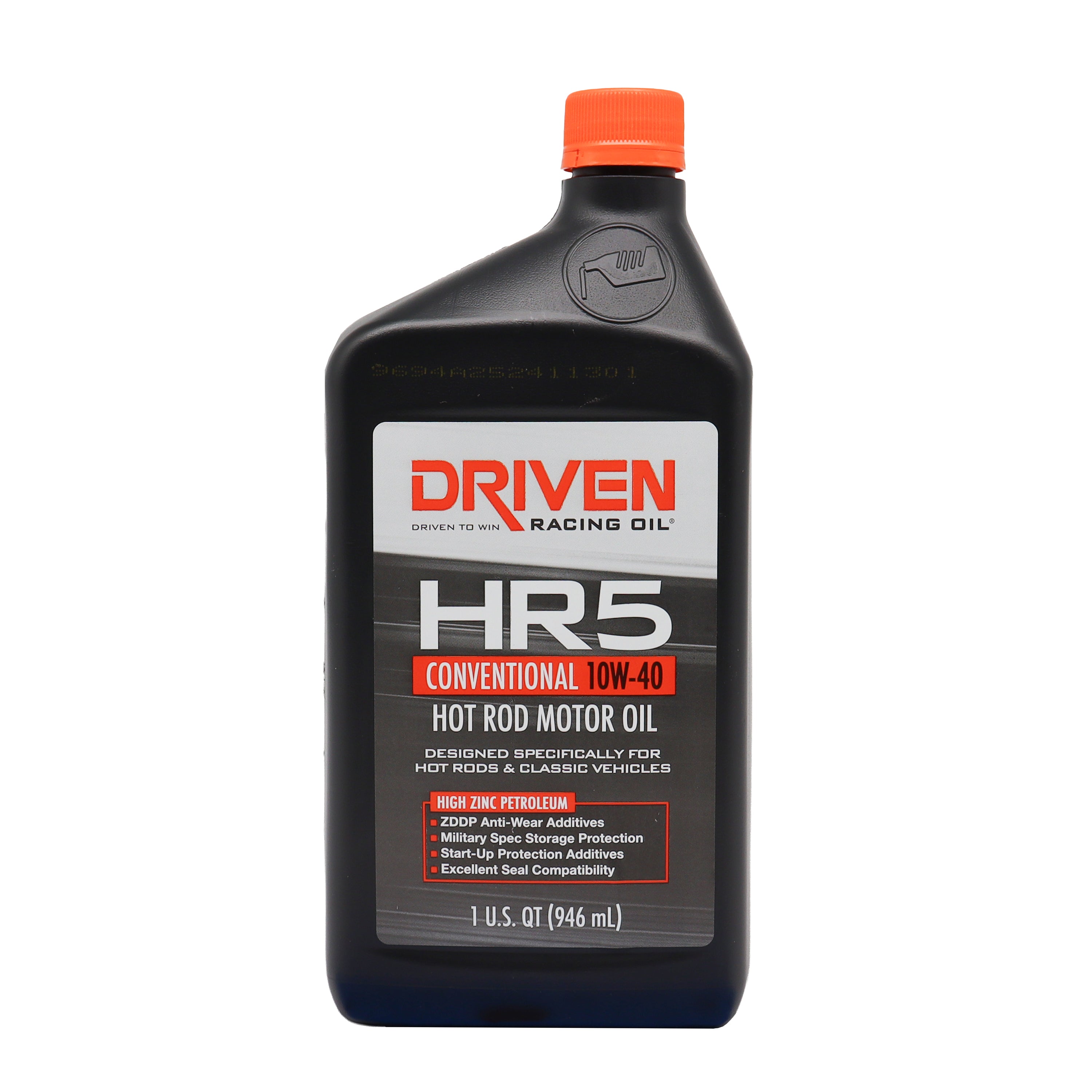 Driven Racing Oil HR5 10W40 Petroleum Motor Oil, Conventional, 1 Quart Bottle