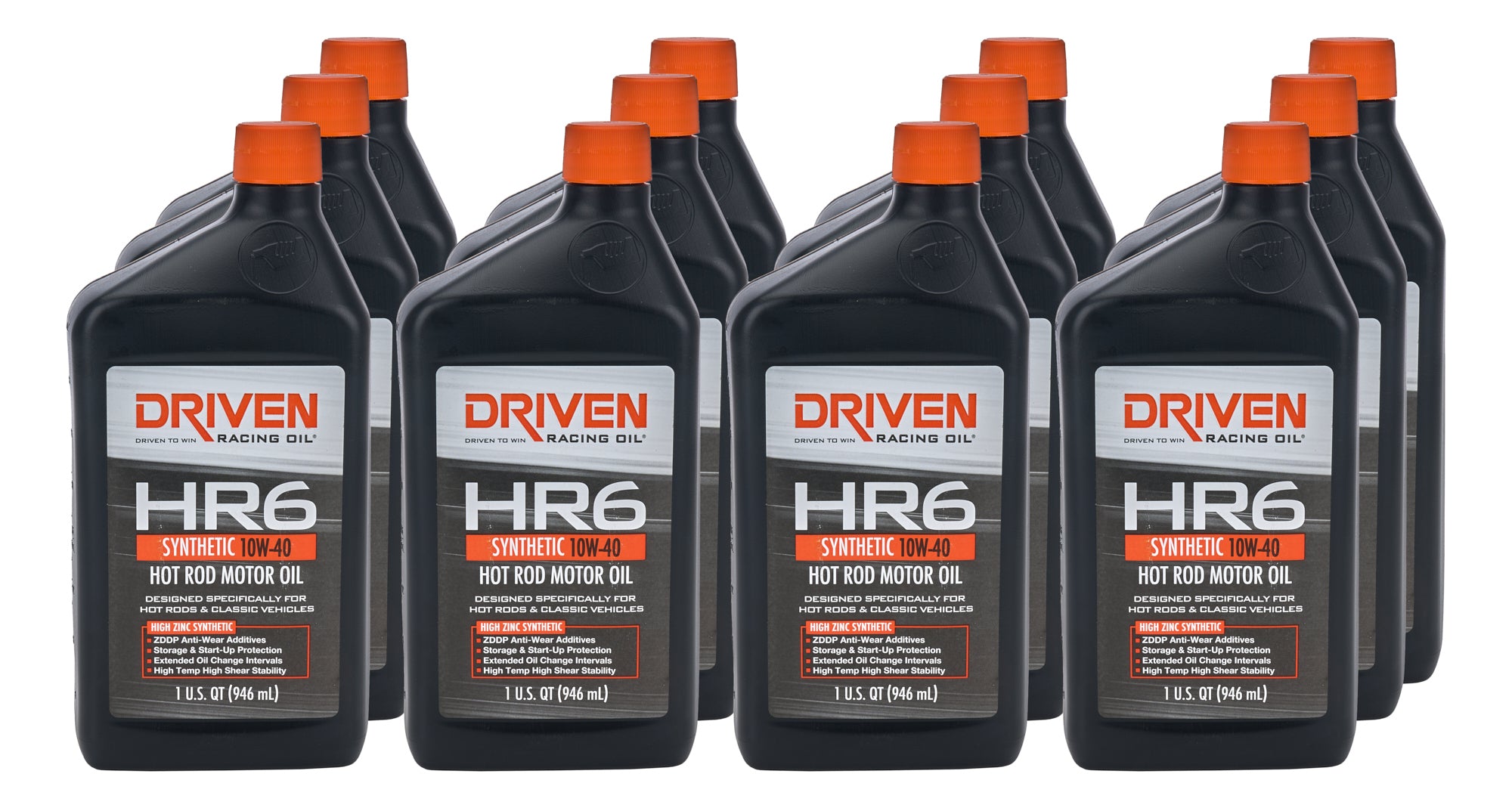Driven Racing Oil HR6 10W40 Synthetic Motor Oil Case of 12 Quarts