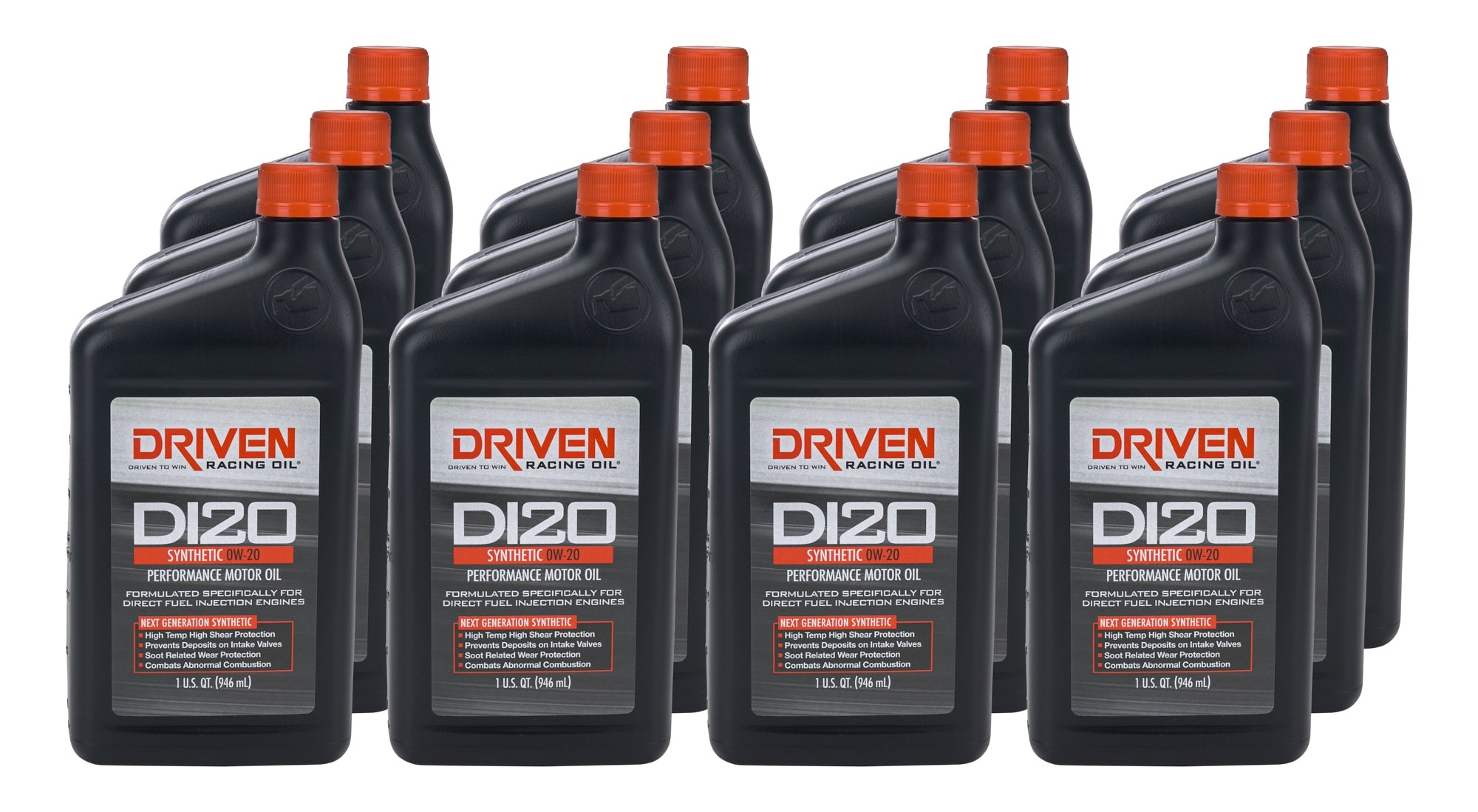 Driven Racing Oil DI20 0W-20 Synthetic Motor Oil Case of 12 – 1 Quart Bottles