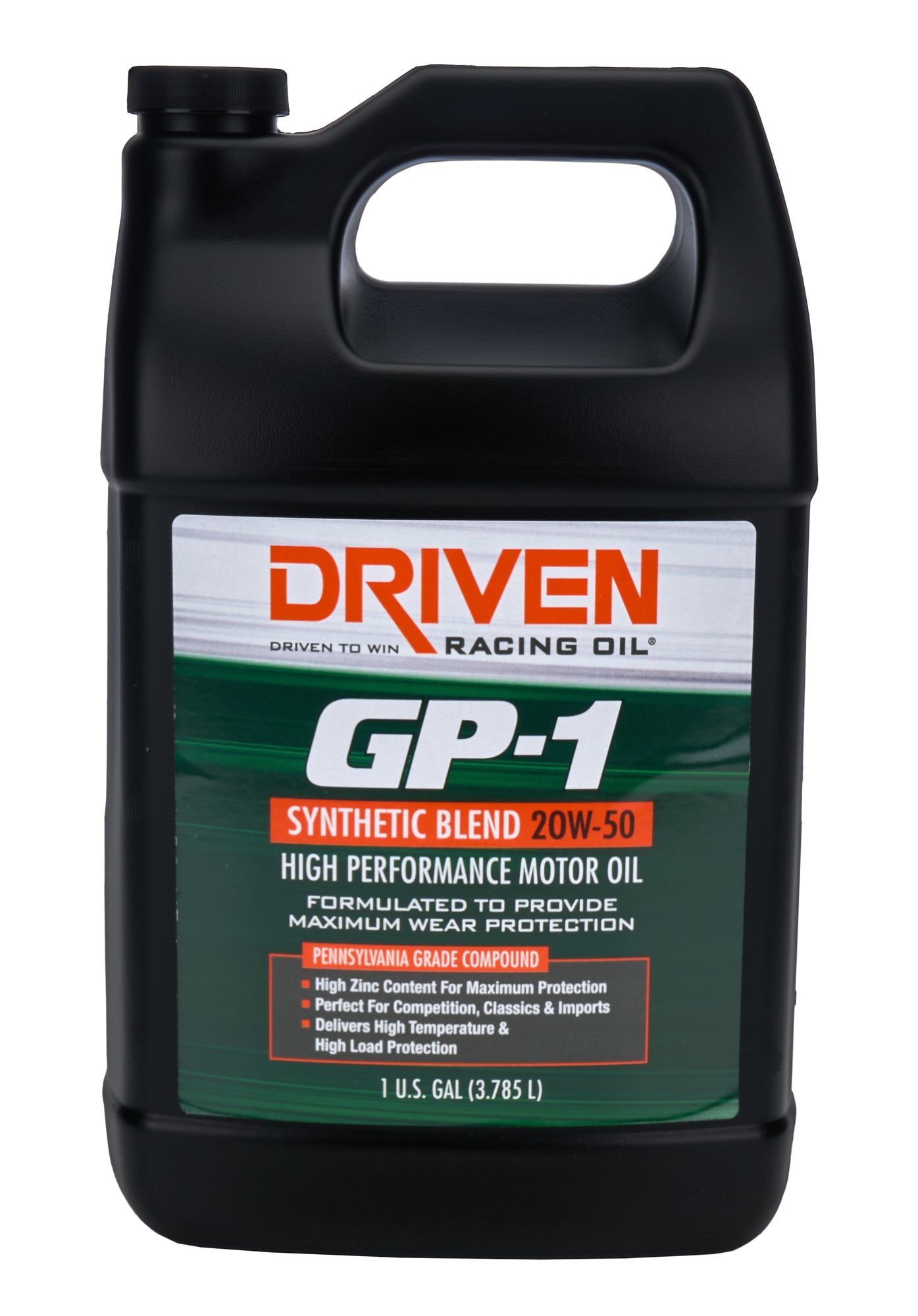 Driven Racing Oil GP-1 Synthetic Blend 20W50 Motor Oil 1-Gallon Jug