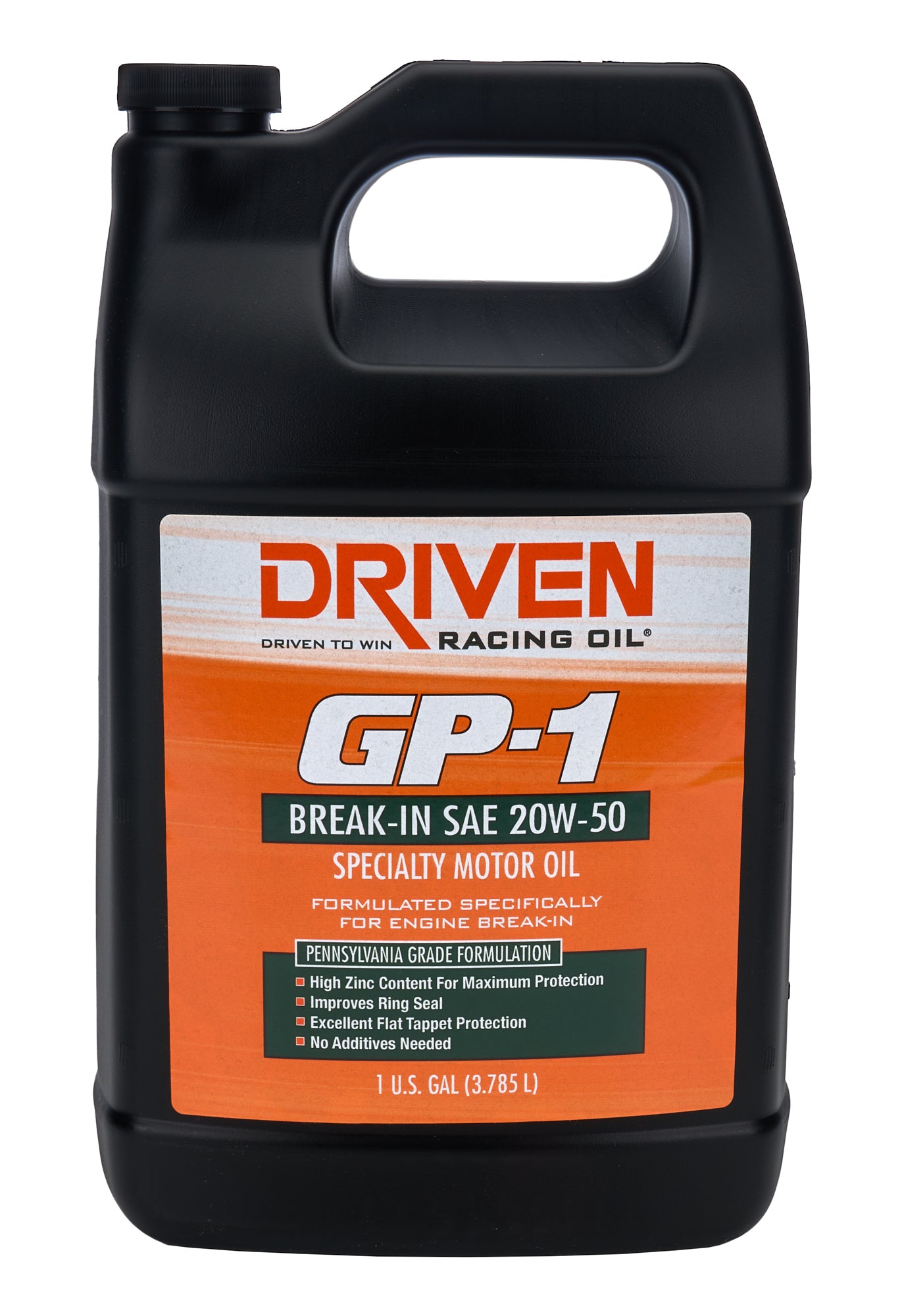 Driven Racing Oil GP-1 Conventional Break-In Oil 20W50, 1-Gallon Jug