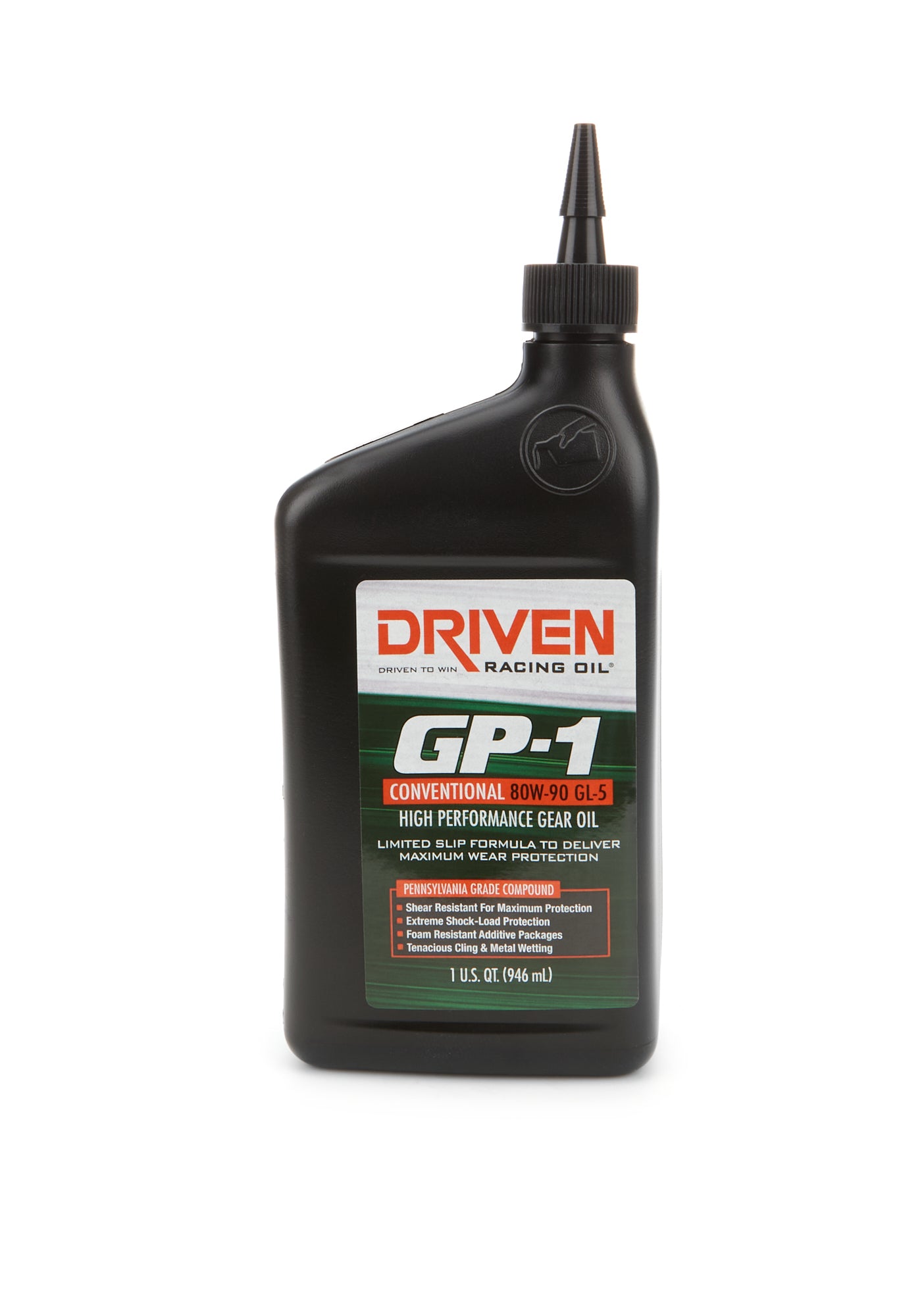 Driven Racing Oil GP-1 Conventional 80W90 GL-5 Gear Oil, 1 Quart Bottle
