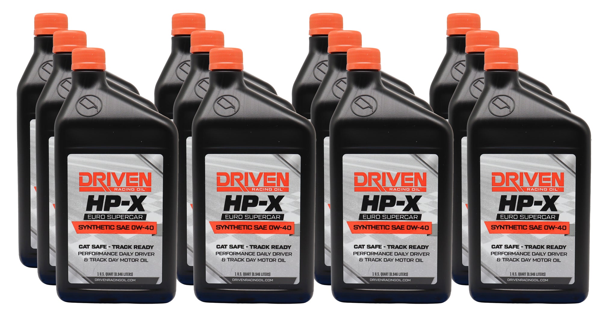 Driven Racing Oil HP-X Euro 0W40 Synthetic Motor Oil Case of 12 Quarts