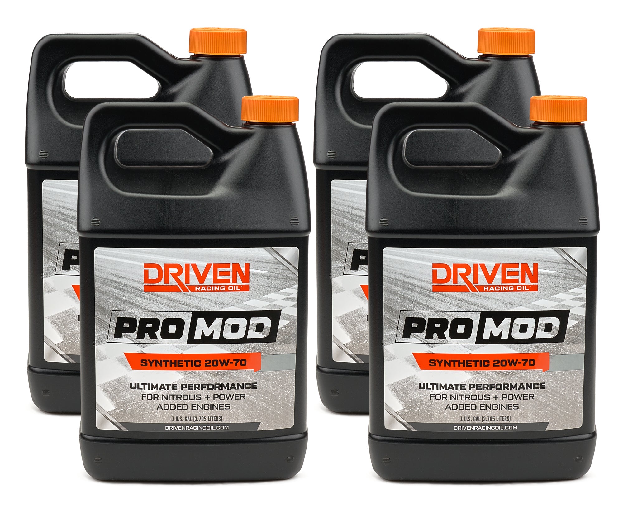 Driven Racing Oil ProMod 20W70 Synthetic Motor Oil, 1 Gallon, Set of 4