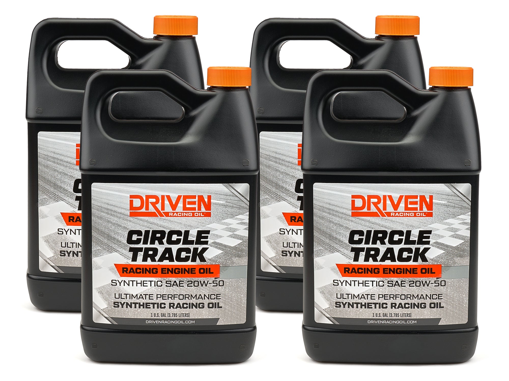 Driven Racing Oil Circle Track 20W50 Synthetic Motor Oil 1-Gallon Jug, Set of 4