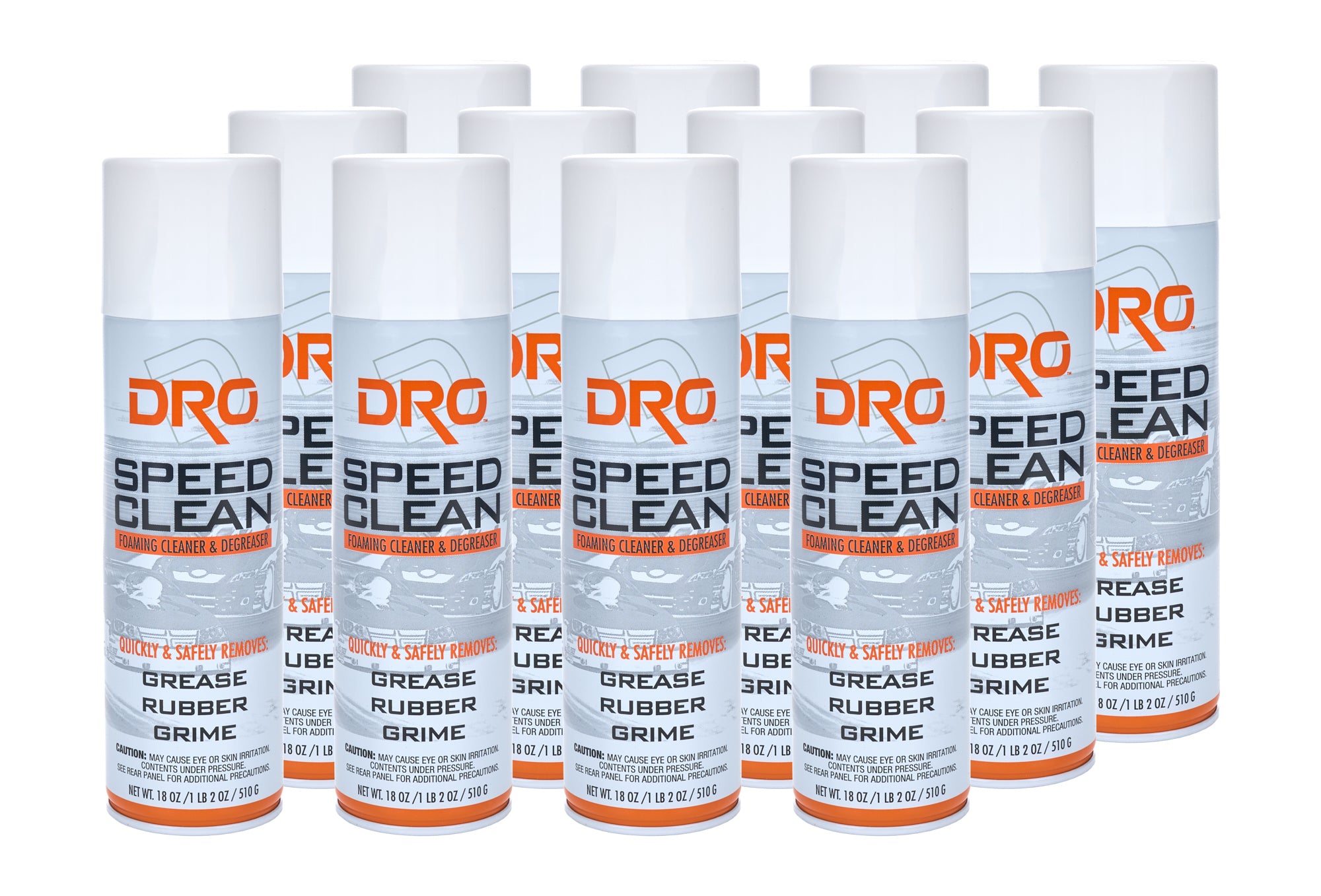Driven Racing Oil Speed Clean Degreaser Aerosol Set of 12 - Foaming, 18 oz Cans