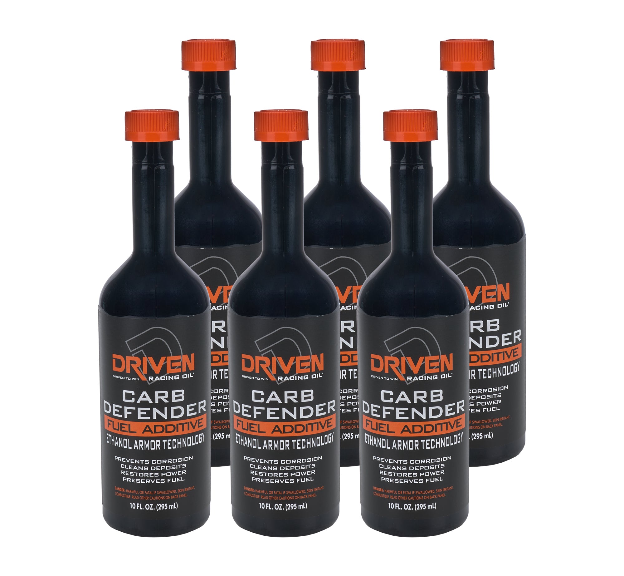 Driven Racing Oil Carb Defender Ethanol System Cleaner and Corrosion Inhibitor - 6 Pack, 10 oz Bottles
