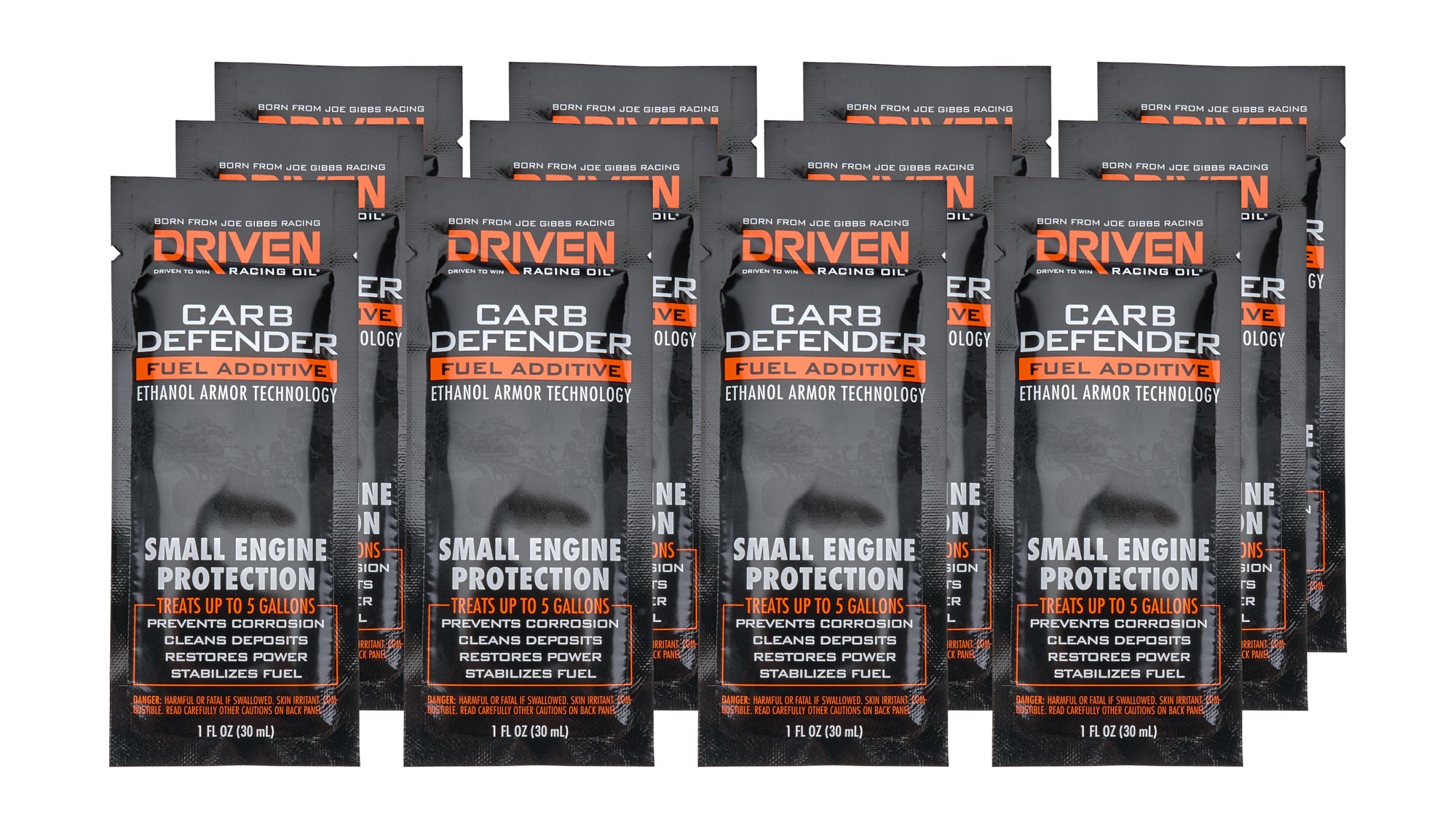 Driven Racing Oil Carb Defender System Cleaner and Stabilizer, 12 Pack of 1 oz packets
