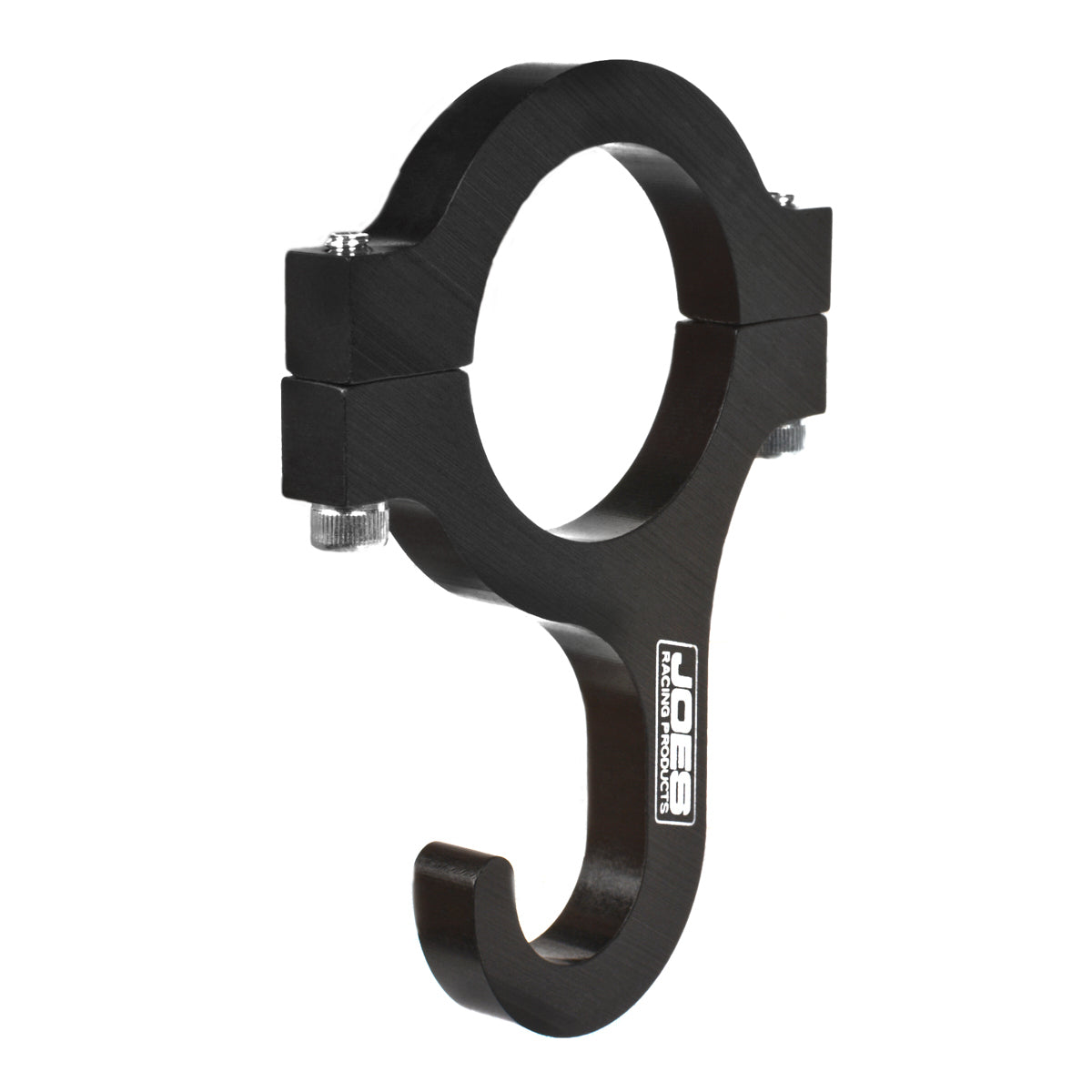 Joes Racing Products Helmet Hook 10600-B with 1 Inch Diameter Aluminum Clamp-On Design in Black Anodized Finish