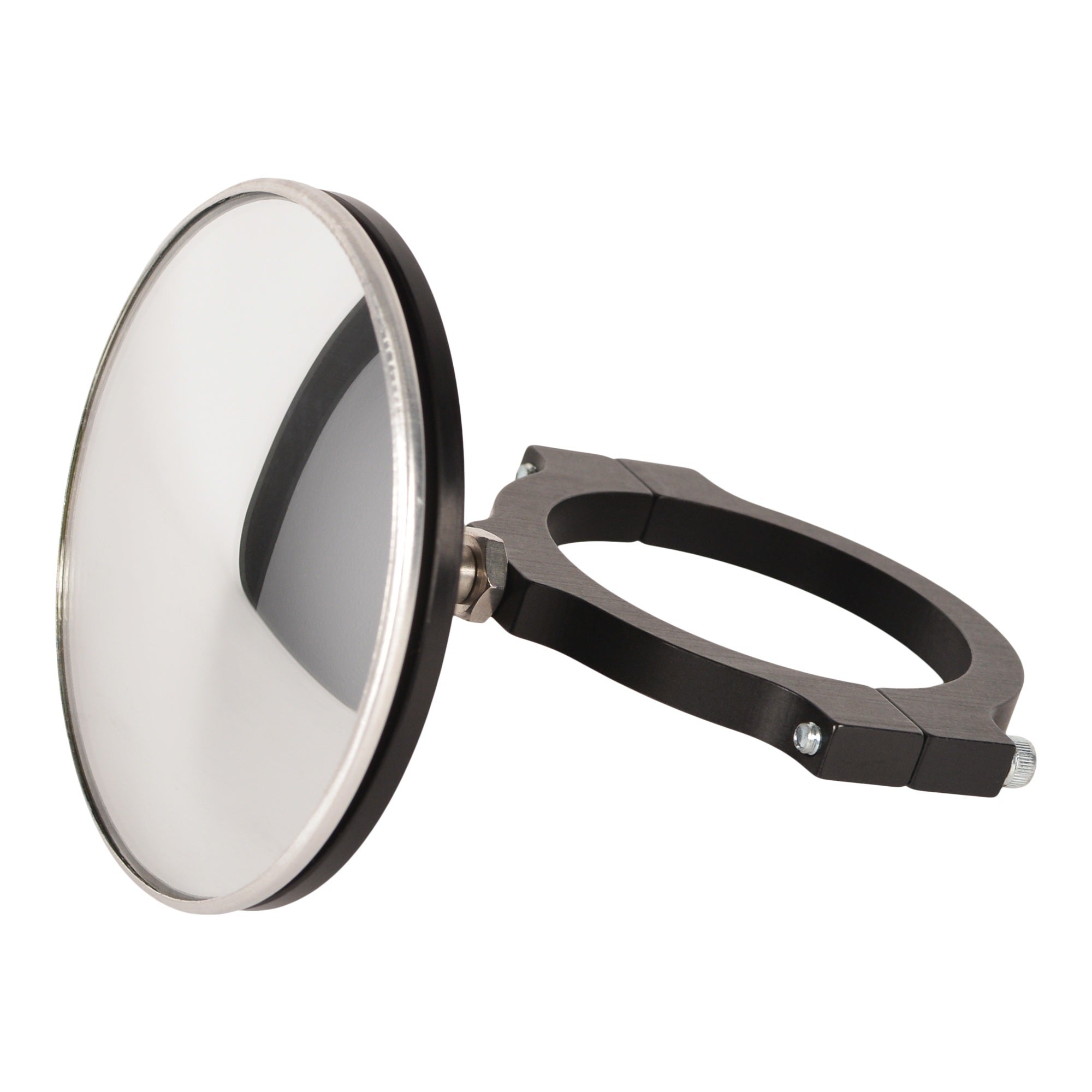 Joes Racing Products JOE11214 Side View Mirror, 3-Inch Diameter, Aluminum, Black Anodized, Clamp-On Mount for 1.75-Inch Tubes