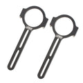 Joes Racing Products Mirror Brackets 11264 Clamp-On Aluminum Black Anodized 5.5 Inch Length Pair