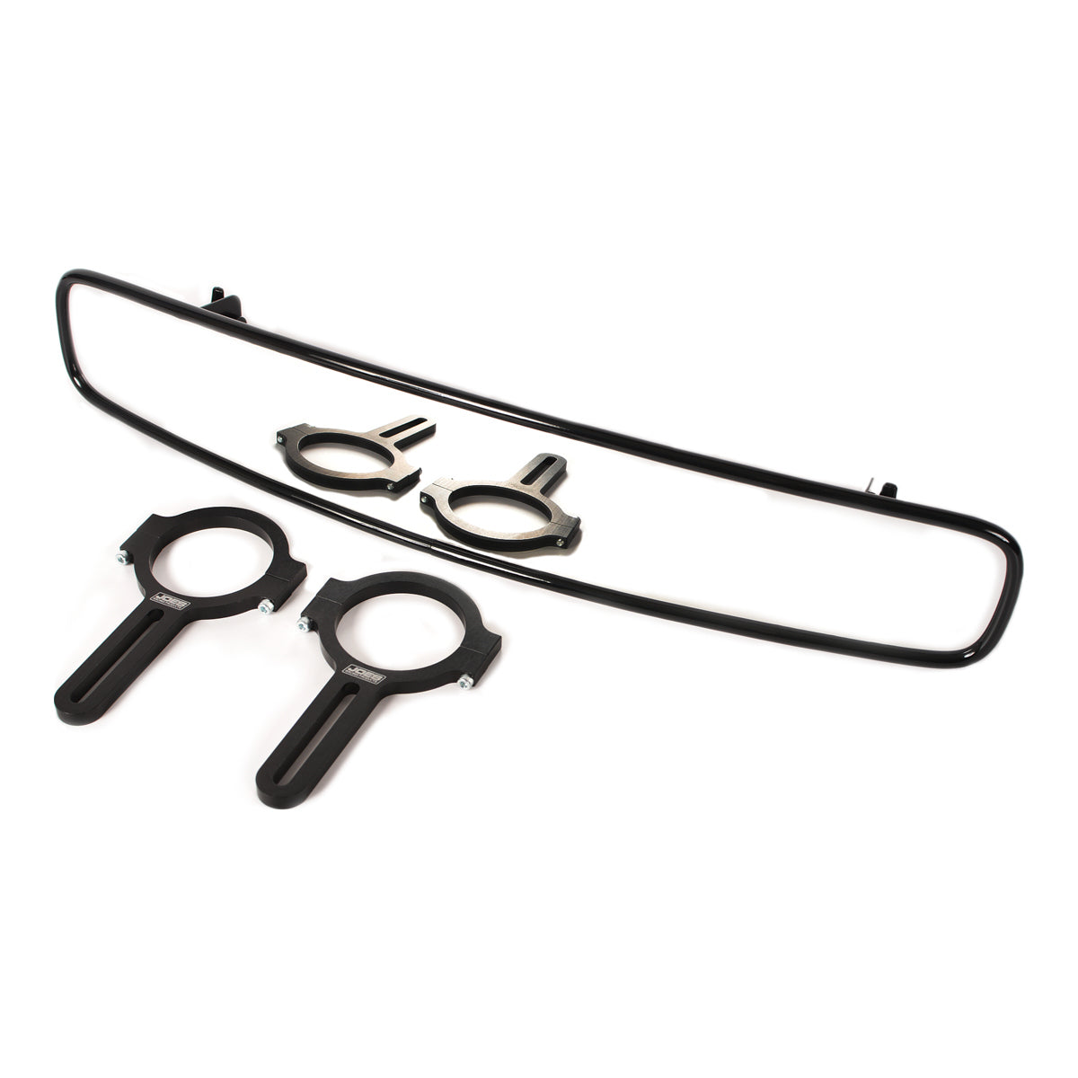 Joes Racing Products 11282 Rear View Mirror Kit with Wide Angle 17-Inch Aluminum Black Anodized