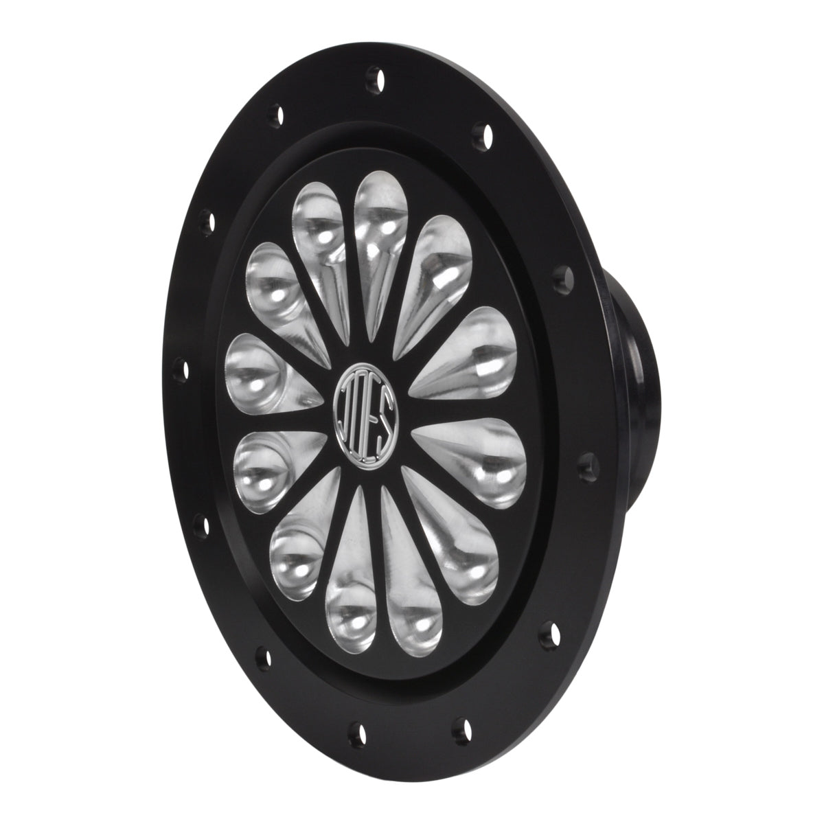Joes Racing Products Fuel Filler Cap Assembly 13200-B with 2-1/4 Inch Hose Barb and Star Pattern Finish