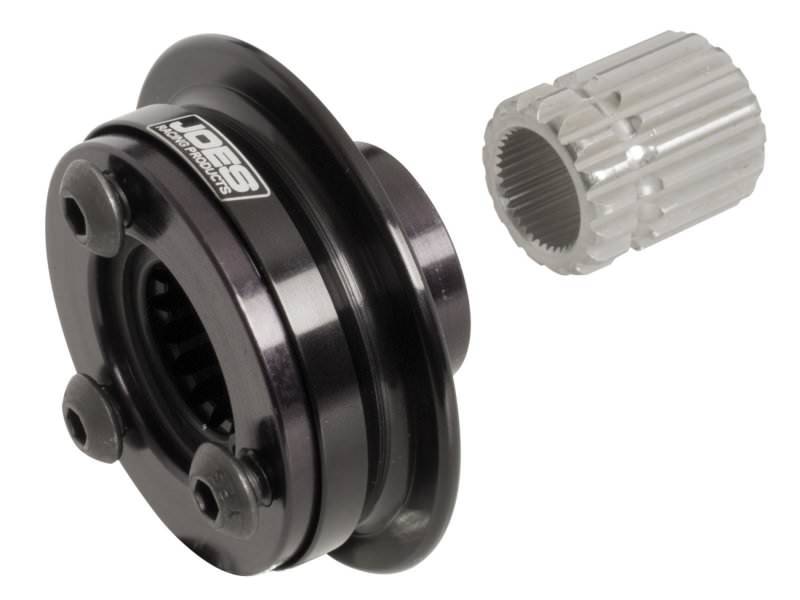 Joes Racing Products 13405 Quick Release Steering Wheel Hub for Quarter Midget and Kart, Aluminum, Black Anodized, 3-Bolt Pattern, Pinless 360 Degree Rotation
