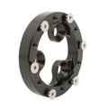 Joes Racing Products 13411 Steering Wheel Adapter for Momo Wheels, 3-Bolt Quick Release, Aluminum Black Anodized