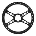 JOES Racing Products 13460 13-Inch Flat Lightweight Aluminum Steering Wheel with Drilled Grip and Black Anodized Finish