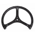 Joes Racing Products 13505-B 11-Inch Aluminum Black Steering Wheel with 3-Spoke Design and Drilled Grip