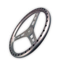 Joes Racing Products 13513-A 13-Inch Dished Aluminum Steering Wheel with 3-Spoke Design