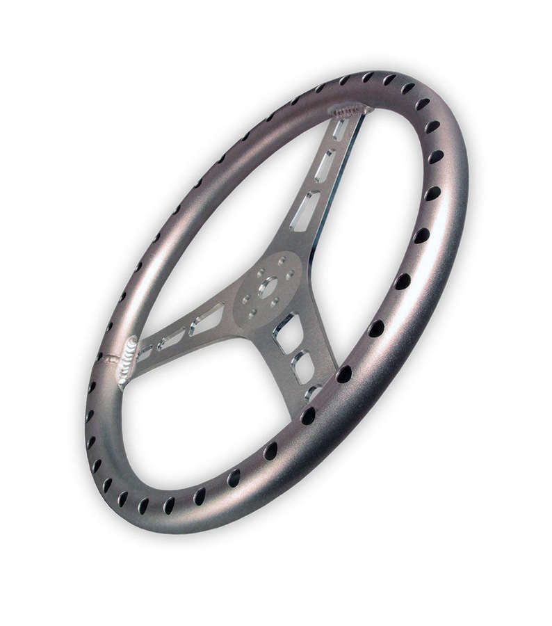 Joes Racing Products 13513-A 13-Inch Dished Aluminum Steering Wheel with 3-Spoke Design