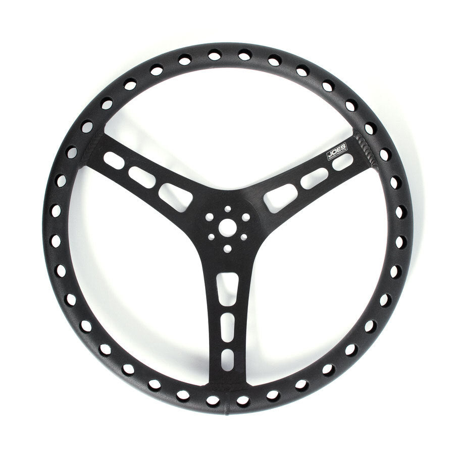 Joes Racing Products 13515-B 15 Inch Lightweight Aluminum Dished Black Steering Wheel