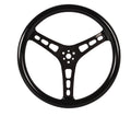 Joes Racing Products 13535-CB 15-Inch Flat Aluminum Steering Wheel with Black Rubber Grip