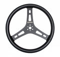 Joes Racing Products Matador 15-Inch Flat Aluminum Steering Wheel with Black Anodized Finish