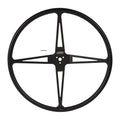 Joes Racing Products 13599-V2 Pit Steering Wheel 22 Inch Diameter Black Aluminum 4-Spoke