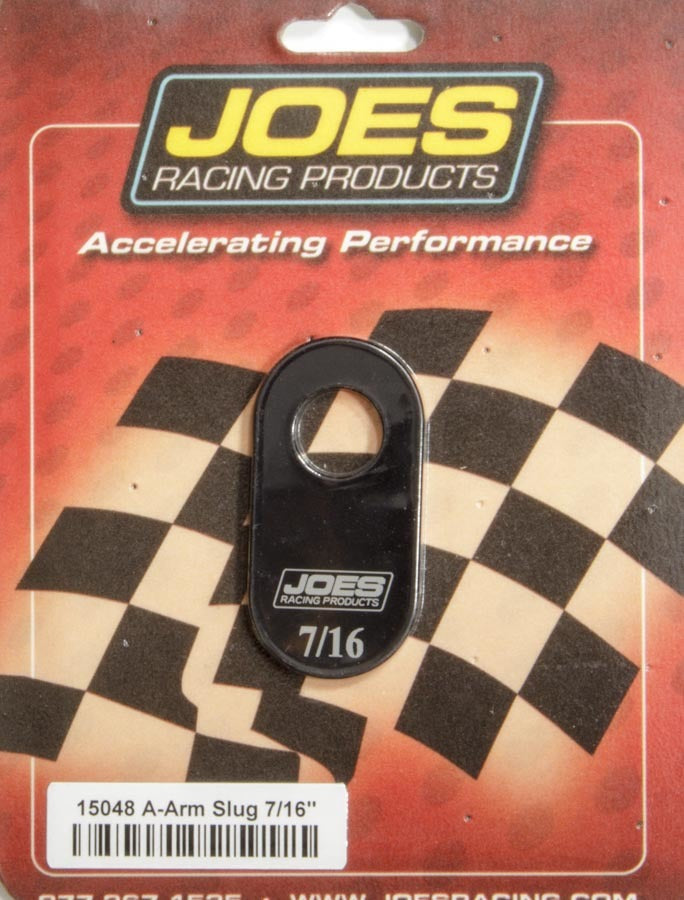Joes Racing Products A-Arm Slug 15048 Control Arm Caster Bushing 1/2 Inch Inner Diameter, 7/16 Inch Offset Aluminum Black Anodized