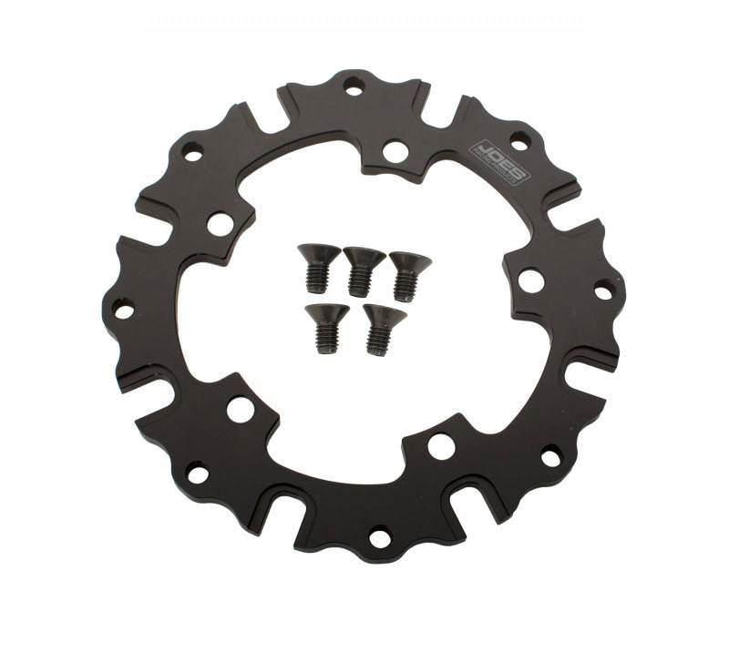 Joes Racing Products 25361 Brake Rotor Adapter for Wide 5 Hub to 8x7 Inch Bolt Pattern, Aluminum, Black Anodized