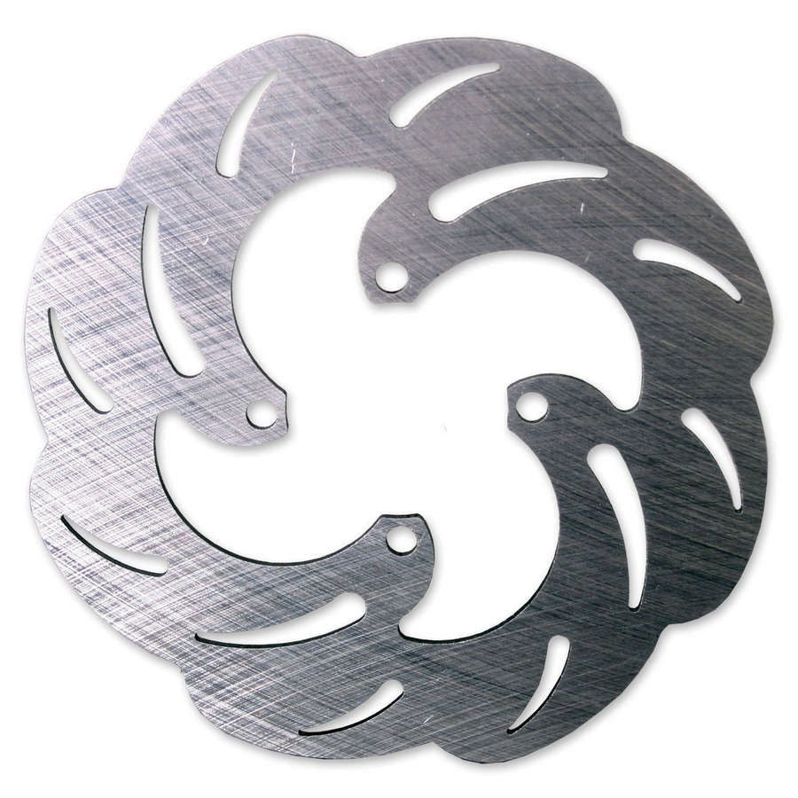 Joes Racing Products 25410 Quarter Midget Brake Rotor with Slotted and Scalloped Design, 5-Inch Diameter, 0.094-Inch Thickness, 4 x 1.75-Inch Bolt Pattern, Steel, Natural Finish