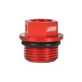 Joes Racing Products Oil Fill Plug for Suzuki GSXR M20 x 1.50, Aluminum, Red Anodized, 17 mm Hex Head