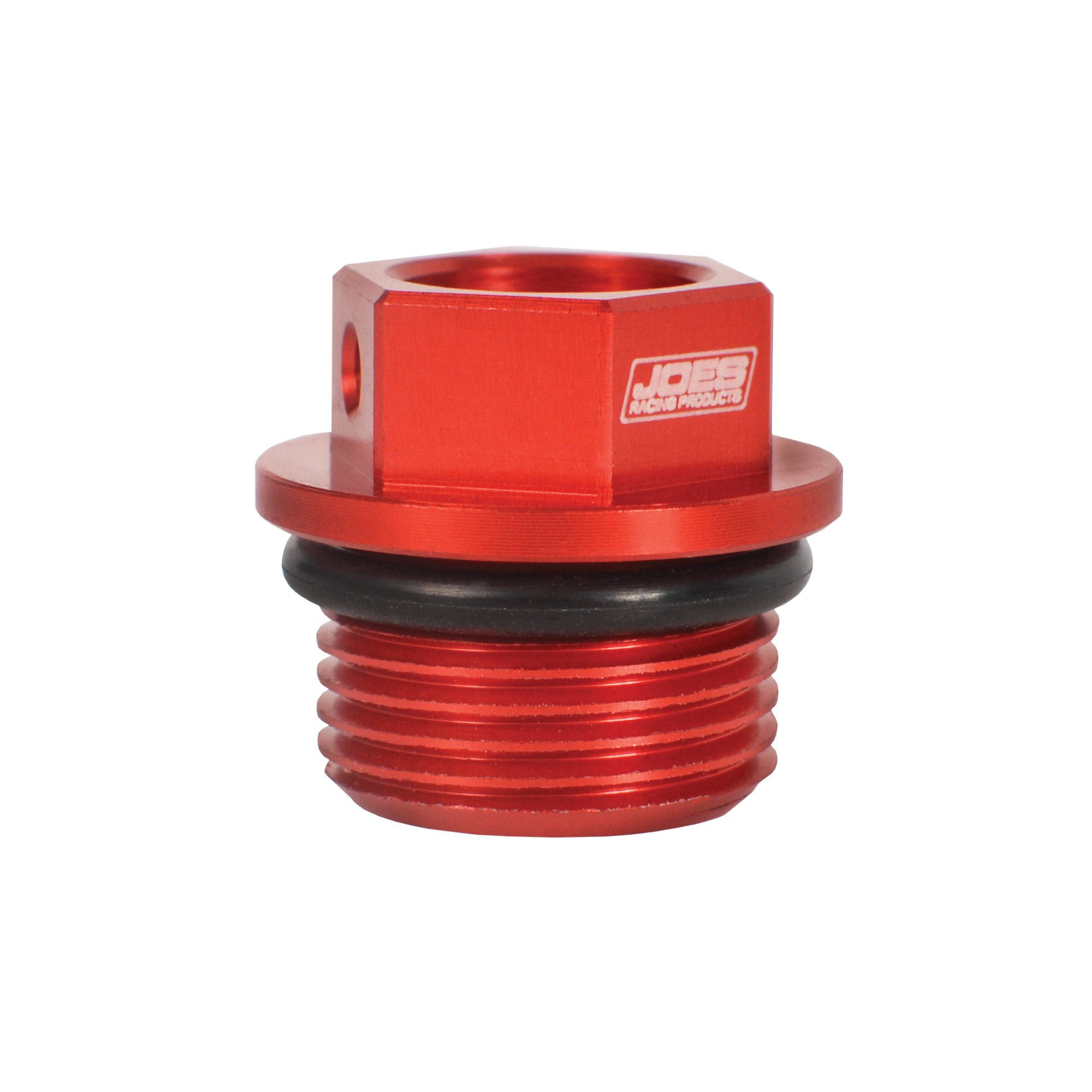 Joes Racing Products Oil Fill Plug for Suzuki GSXR M20 x 1.50, Aluminum, Red Anodized, 17 mm Hex Head