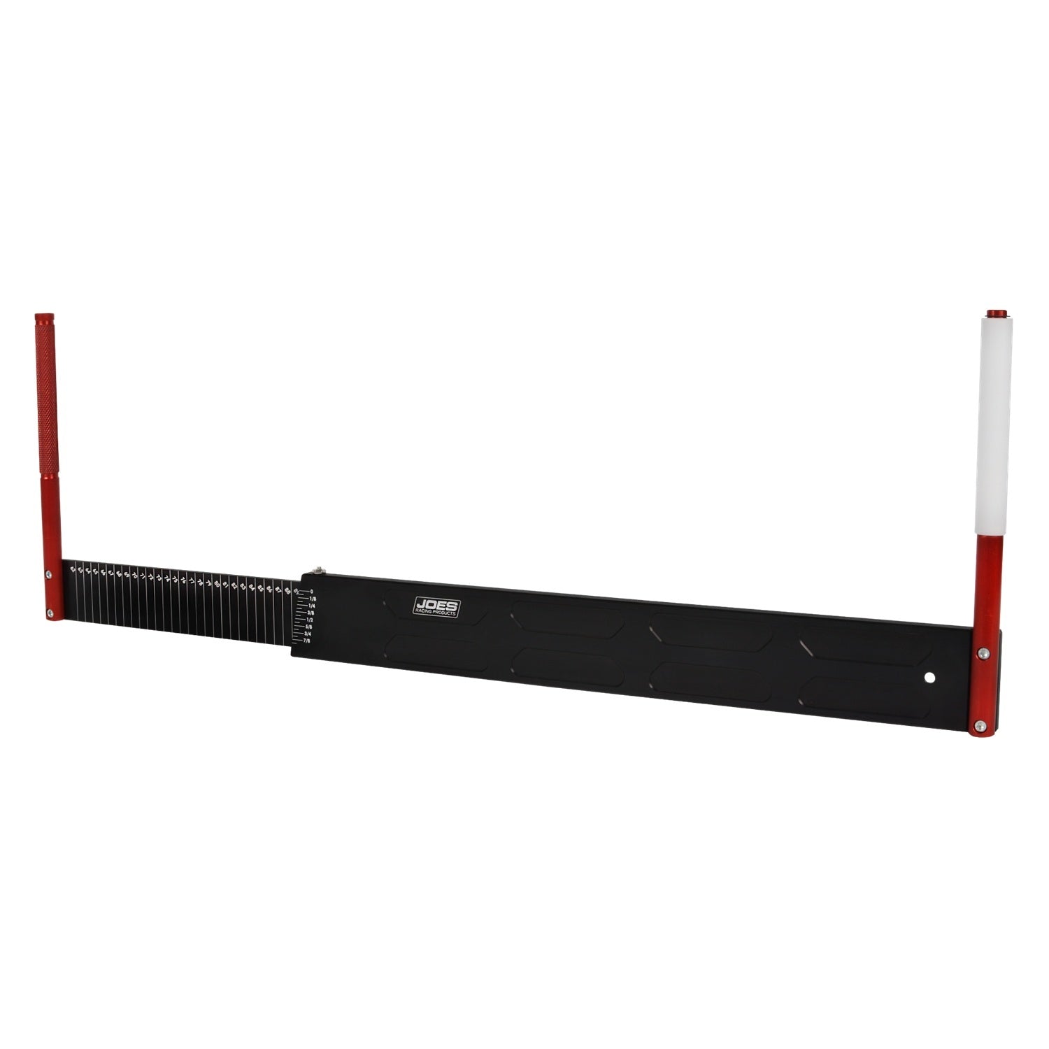 Joes Racing Products Billet Stagger Stick Part Number 32000-V2, 62 to 110 Inch Aluminum Stagger Gauge with Red and Black Anodized Finish
