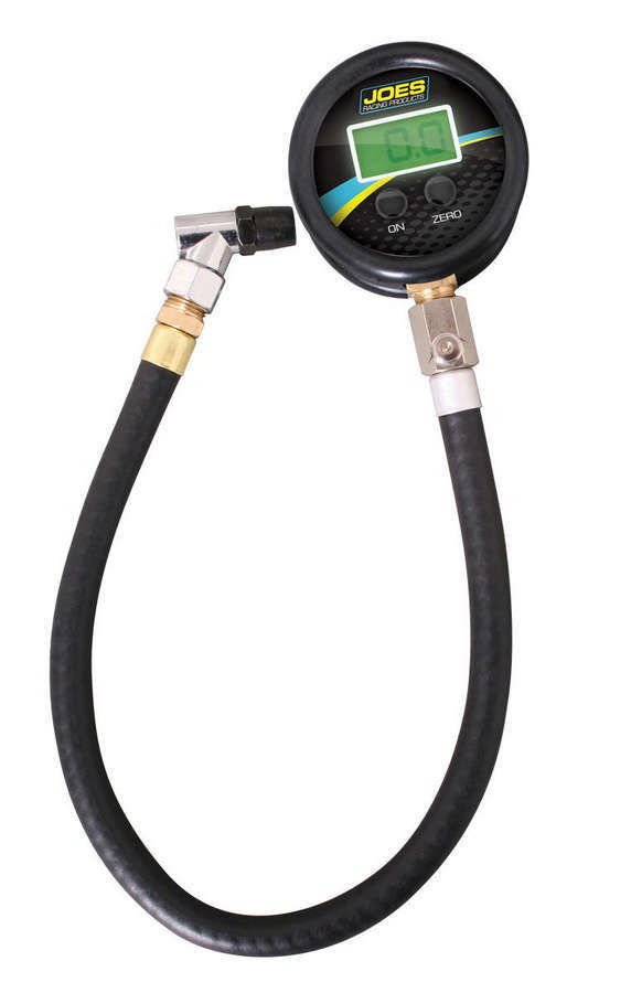 Joes Racing Products Tire Pressure Gauge Digital 0-60 psi, 2.5 Inch Diameter, Black