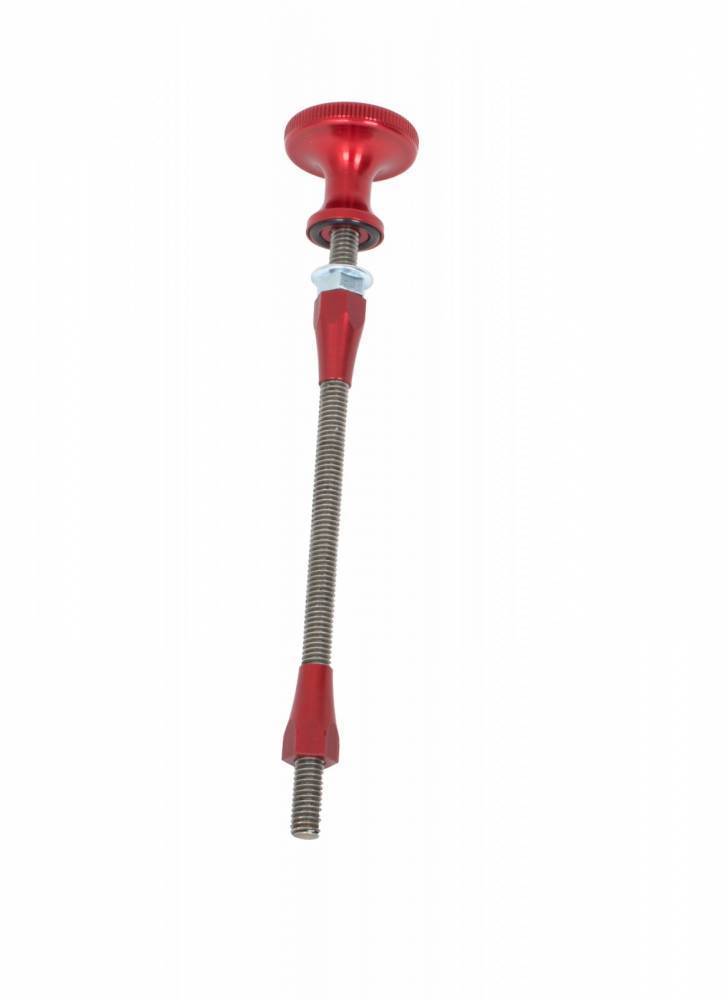 Joes Racing Products Air Cleaner Stud Kit 5/16-18 x 8 Inches with Dual Tapered Nuts and Thumb Screw in Red Anodized Aluminum