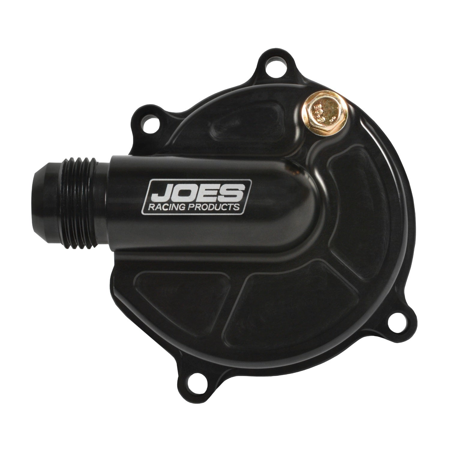 Joes Racing Products Water Pump Housing 36015 for Suzuki Micro Sprint with 12 AN Male Inlet in Black Anodized Aluminum