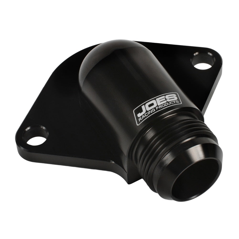 Joes Racing Products Water Outlet -16AN 90 Degree Aluminum with O-Ring Seal for Chevy V6 and V8 Engines