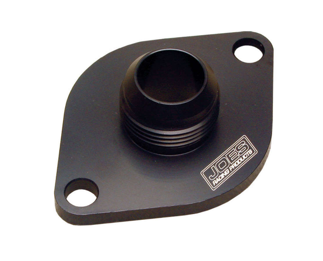 Joes Racing Products 36060 Water Neck, Straight, 20 AN Male, Aluminum, Black Anodized for Chevy V6 and V8 Engines