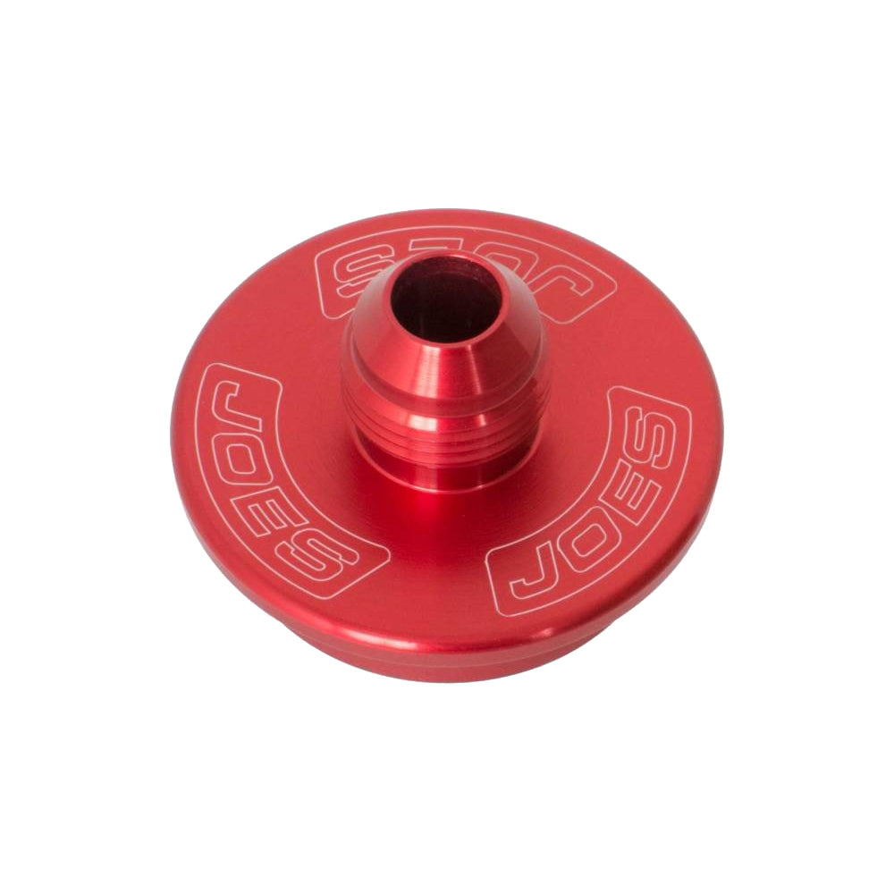 JOES Racing Products 36200 Freeze Plug Adapter, Straight, 8 AN Male, Aluminum, Red Anodized for Chevy Engines
