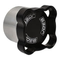 Joes Racing Products 37400 Aluminum Filler Cap with Weld-In Bung for 1-1/4 Inch Openings, Black Anodized