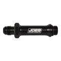 Joes Racing Products 42050-B Black Aluminum 6AN Male O-Ring to Male Adapter, 3 Inches Long