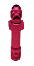 Joes Racing Products 42799 Oil Pressure Fitting 3AN Male to 1/8 Inch NPT Male, 2.25 Inches Long, Red Anodized Aluminum