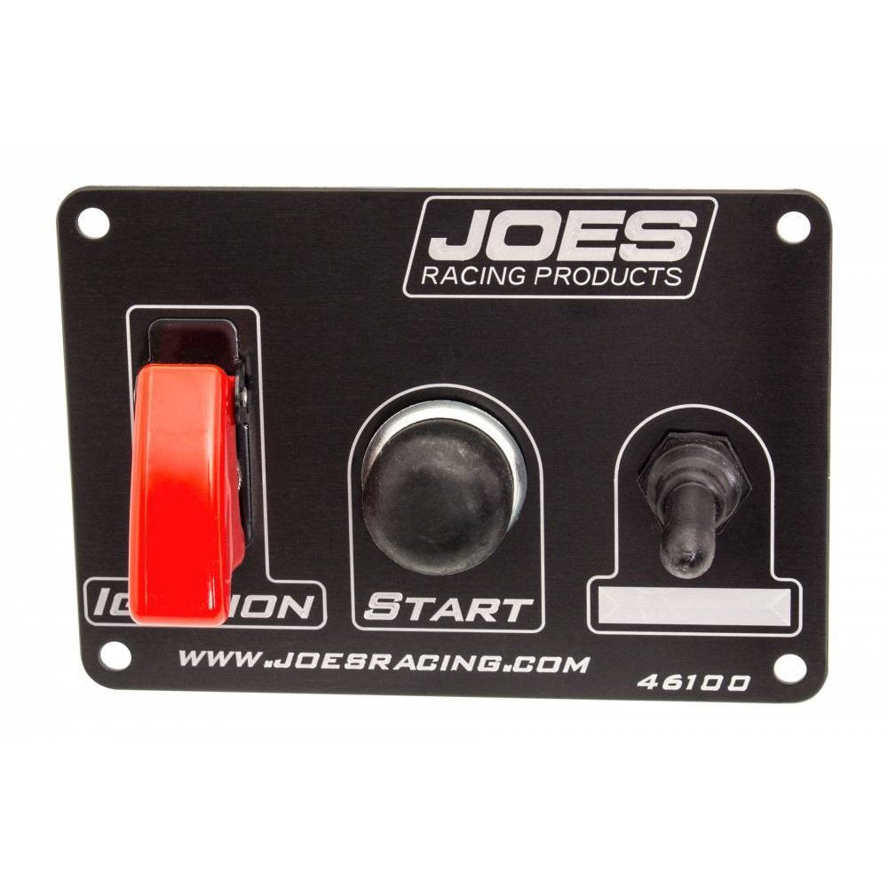 Joes Racing Products Switch Panel with Safety Cover and Multiple Switches, 5 x 3.5 Inches, Black Finish