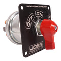 Joes Racing Products Battery Disconnect HD with Panel, 125 Amp, 12V, Rotary Switch, Panel Mount