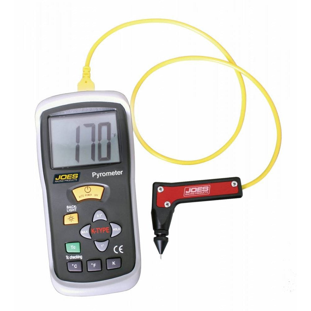 Joes Racing Products 54005 Deluxe Racing Pyrometer with Adjustable Tire Probe and Carrying Case