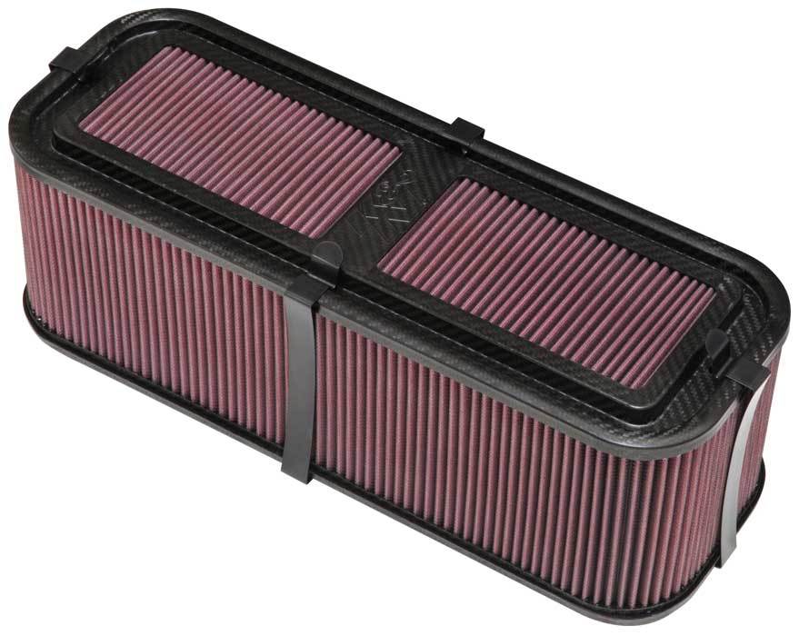 K&N Engineering Composite Airbox for Sprint Car, 7 x 19-Inch Rectangular, 6.5-Inch Tall, Reusable Oiled Filter