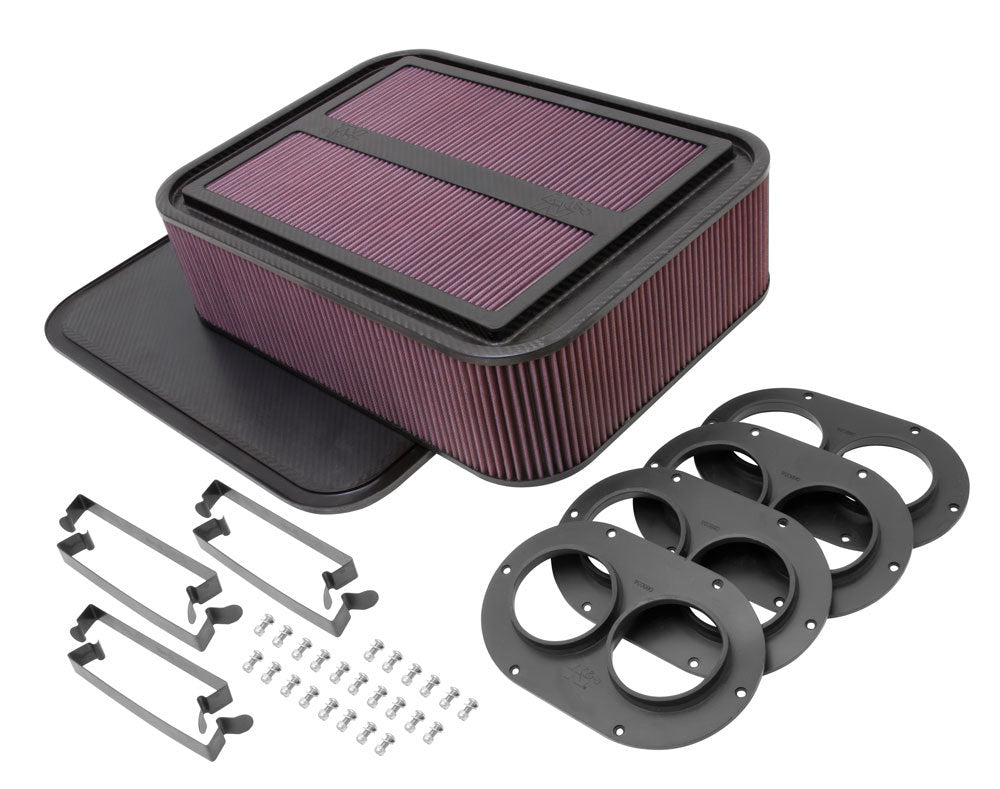 K & N Engineering Gen-2 Carbon Air Box for Sprint Car 4.125-Inch Rectangle