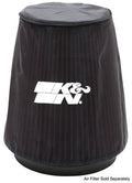 K&N Engineering 22-8038DK Precharger Wrap Black Reusable Air Filter Cover, 7.5 Inch ID Base, 5 Inch OD Top, 8 Inch Tall