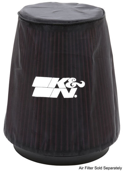 K&N Engineering 22-8038DK Precharger Wrap Black Reusable Air Filter Cover, 7.5 Inch ID Base, 5 Inch OD Top, 8 Inch Tall