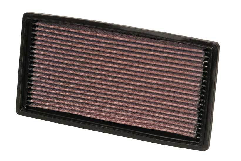 K&N Engineering 33-2042 Air Filter Element for GM and Isuzu Vehicles, 11.5 x 6 Inches, Reusable Cotton Material, Red Finish